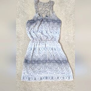 Express Gray Crochet Lace Back Dress Size Small